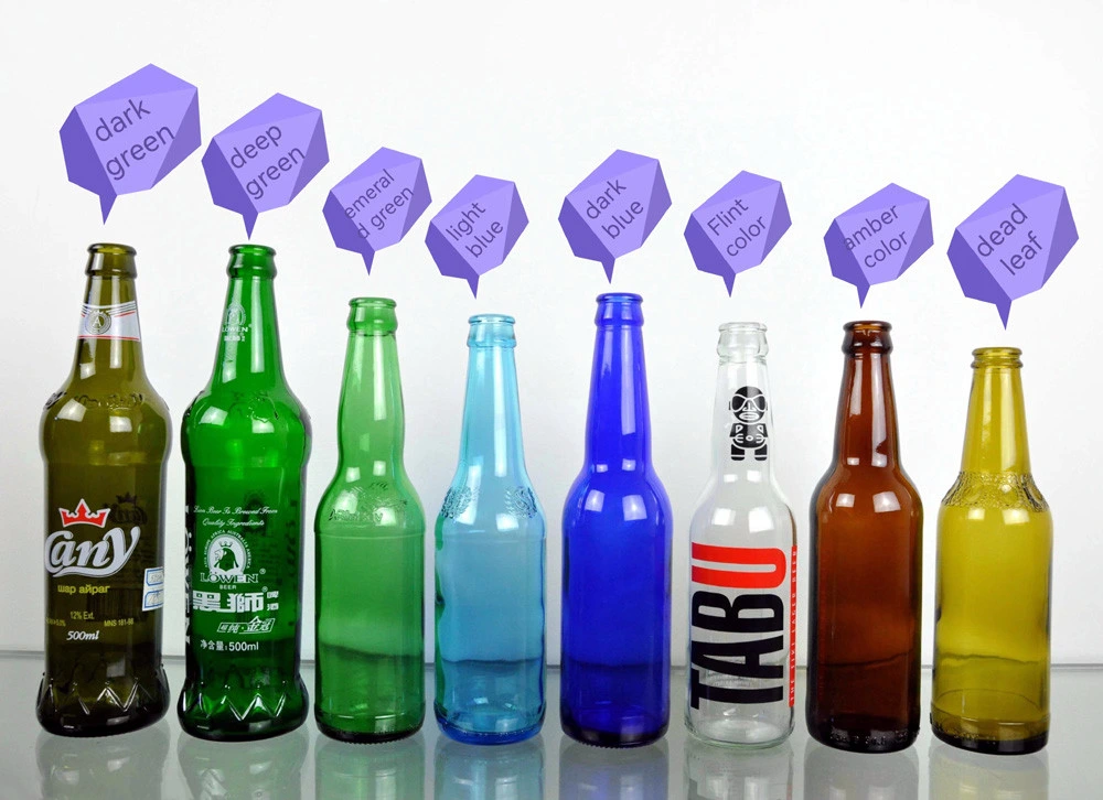 Colour Drink Bottle Glass Beer Bottles with Screen Printing