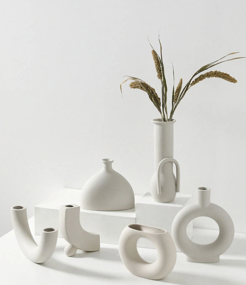 Home Irregular Shape Luxury Porcelain/Glass/Ceramic/ Resin/Pottery Ceramic Flower Vase