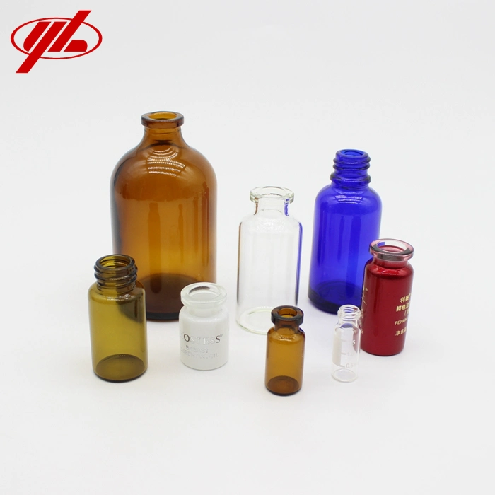 Medical or Cosmetic Clear and Amber Tubular or Moulded Glass Bottles