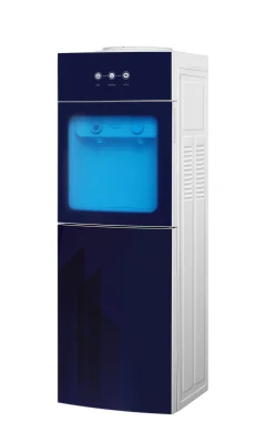 Wasserspender aus gehärtetem Glas, heiß und kalt, mit Kühlschrankschrank