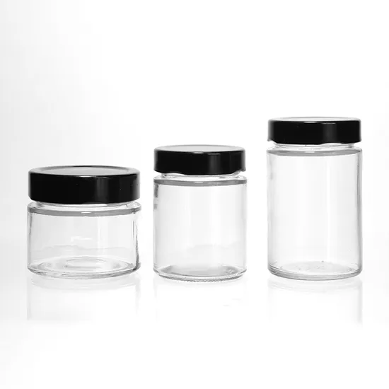 Transparenter Aufbewahrungstopf für Lebensmittel aus Glas für die Küche mit Metalldeckel