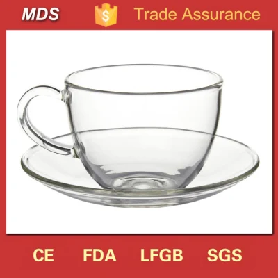 Teetassen und Untertassen aus klarem Borosilikatglas günstig