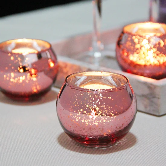 Runder Kerzenhalter aus Glas