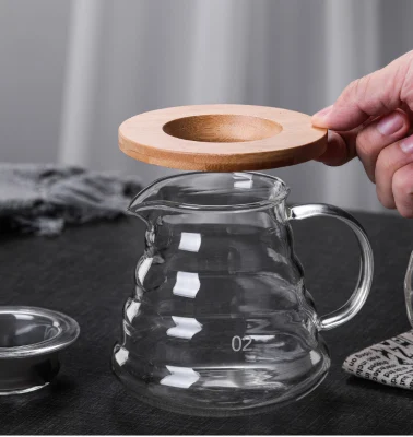 Hitzebeständiges Glas 360 ml mit Kaffeefilterpapier Wolkenglas Kaffeekanne Kaffeekanne