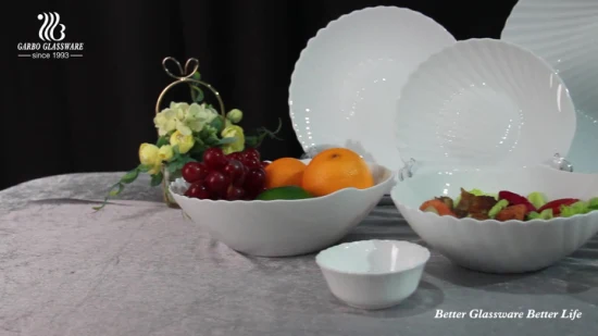 Hochwertige, mikrowellengeeignete 15,2 cm bis 17,8 cm große herzförmige Schüssel aus weißem Opalglas für Suppen und Salate
