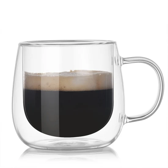 Doppelwandige Instant-Kaffeetasse aus Glas